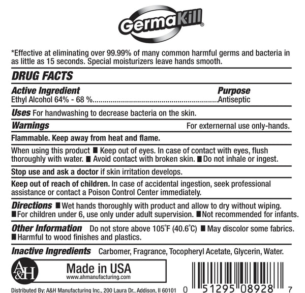 GermaKill Hand Sanitizer - 1/2 Gallon